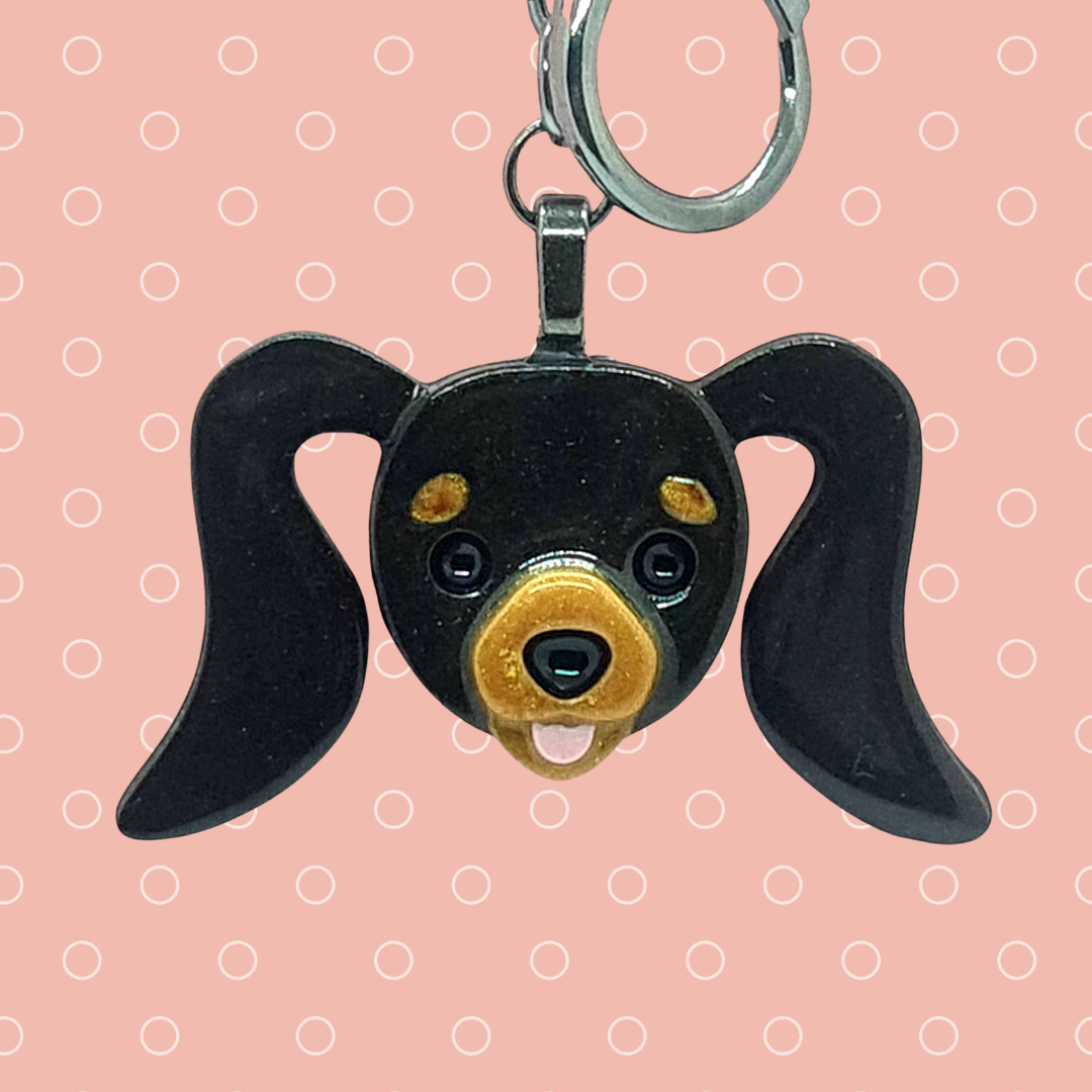 Dachshund Sausage Dog Keyring Emily and Woo
