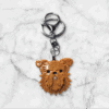 Brussels Griffon Keyring in Red by Emily and Woo