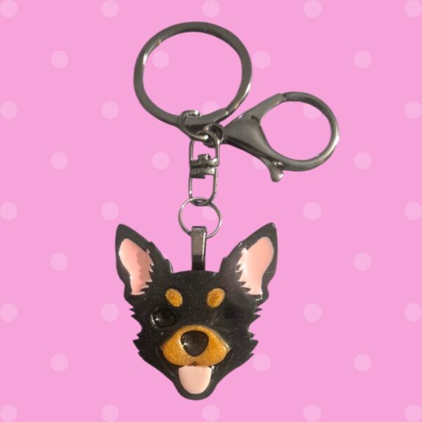 Long Haired Chihuahua Dog Keyring