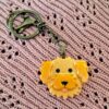 Groodle Keyring in Cream with Tan ears by Emily and Woo