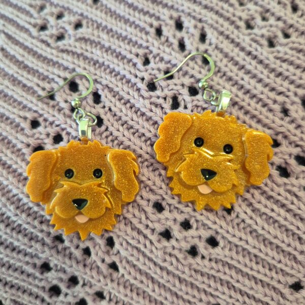 Groodle Earrings in Tan by Emily and Woo
