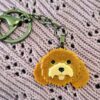 Cavoodle Keyring in tan and cream by emily and woo