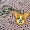 Corgi Keyring in Tan by Emily and Woo