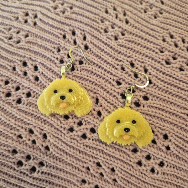 Cavoodle Earrings in Gold by Emily and Woo