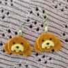 Cavoodle Earrings in Tan and Cream by Emily and Woo
