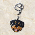 Rottweiler Keyring by Emily and Woo