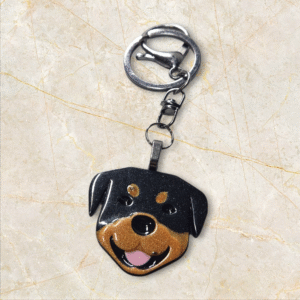 Rottweiler Keyring by Emily and Woo