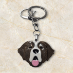 Saint Bernard Keyring in Brown by Emily and Woo