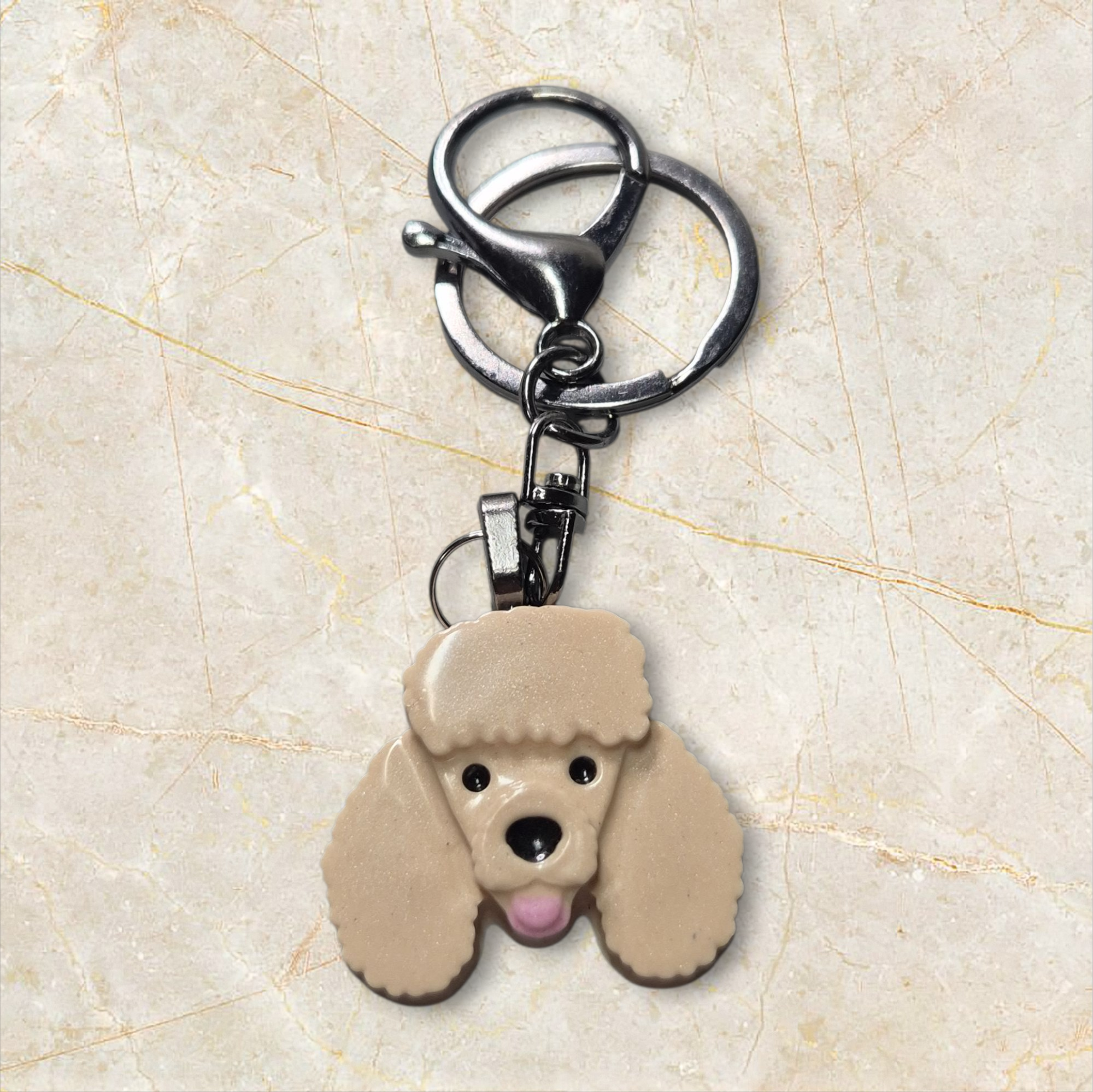 Modge Podge Key Rings Standard Poodle Keyring - Emily and Woo