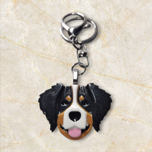 Bernese Mountain Dog Keyring by Emily and Woo