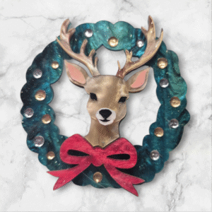 Dancer the Christmas Reindeer Brooch