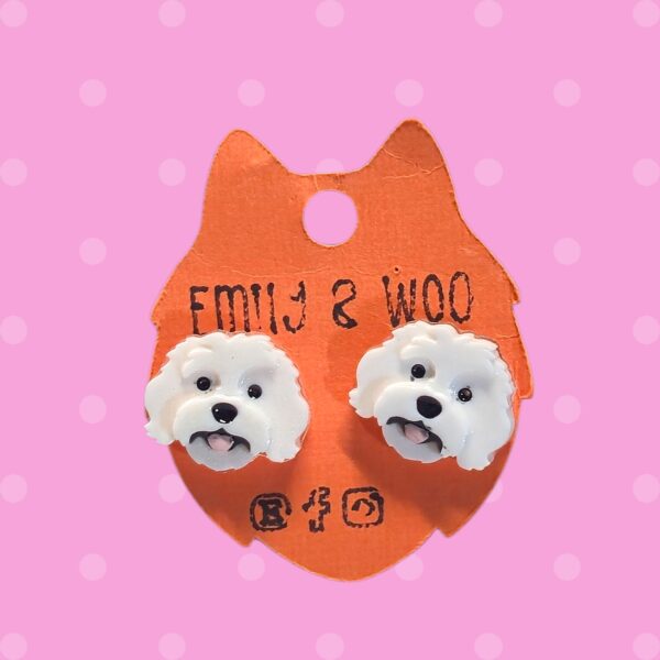 Shih Tzu Dog Stud Earrings
