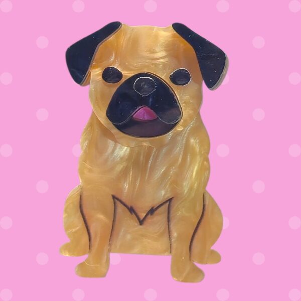 Handmade Pug Brooch