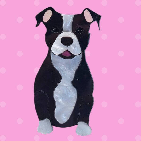 Staffordshire Bull Terrier Staffy Dog Brooch